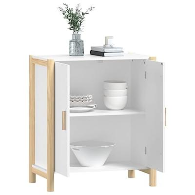 Dressoir 62x38x70 cm bewerkt hout wit