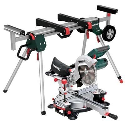 Metabo Afkortzaag KGS 216 M met trekfunctie | nieuw model + KSU 251 onderstel Metabo Afkortzaag KGS 216 M met trekfunctie | nieuw model + KSU 251 onderstel