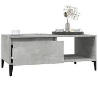 Salontafel 90x50x36,5 cm bewerkt hout betongrijs - thumbnail
