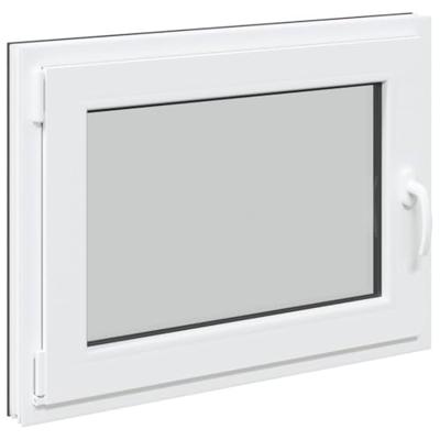 Kelderraam "RISOR" 80x50 cm draai-kiep DIN links antraciet