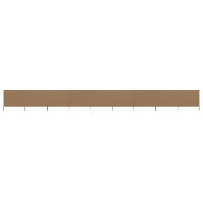 VidaXL Windscherm 9-panelen 1200x160 cm stof taupe VidaXL Windscherm 9-panelen 1200x160 cm stof taupe