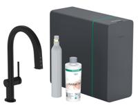 Hansgrohe Aqittura M91 SodaSystem 210, uittrekbare uitloop, 1jet, sBox, starter set, mat zwart - thumbnail