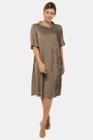 Ulla Popken Jurk, aansluitend silhouet, wijde col, naadzakken - Grote Maten - thumbnail