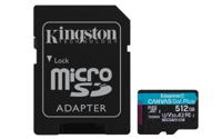 Micro SD geheugenkaart met adapter Kingston SDCG4/512GB 512 GB - thumbnail