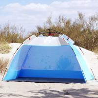 VidaXL Strandtent 2-persoons waterdicht snelontgrendeling azuurblauw - thumbnail