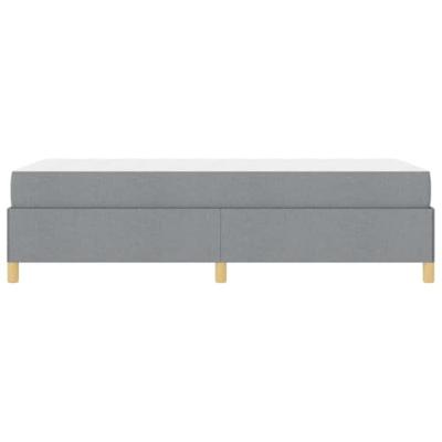 Boxspring bed Lichtgrijs en Wit en Lichtgrijs 90 x 190 cm Stof