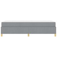 Boxspring bed Lichtgrijs en Wit en Lichtgrijs 90 x 190 cm Stof - thumbnail