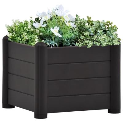 VidaXL Plantenbak verhoogd 43x43x35 cm pp antraciet