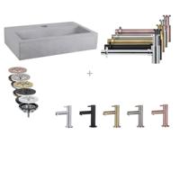 Fonteinset Differnz Mix En Match Force 38x24x8 cm Licht Beton Differnz - thumbnail