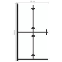 VidaXL Inloopdouchewand inklapbaar 100x190 cm esg-glas transparant - thumbnail