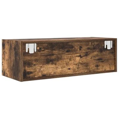 Tv-meubel 80x31x25,5 cm bewerkt hout gerookt eikenkleurig