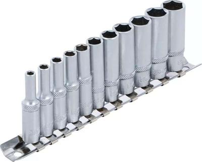 BGS technic Hexagon Socket Set, Deep 1/4" AF 4 - 13 mm 11 Pcs.