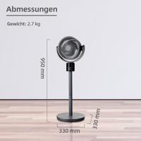 Be Cool Staande ventilator 50 W Timer, Met afstandsbediening, LED-display, In hoogte verstelbaar - thumbnail