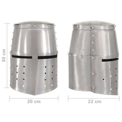 VidaXL Ridderhelm middeleeuws replica larp staal zilverkleurig VidaXL Ridderhelm middeleeuws replica larp staal zilverkleurig