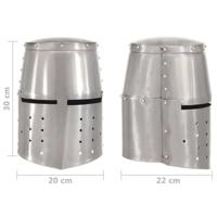 VidaXL Ridderhelm middeleeuws replica larp staal zilverkleurig - thumbnail