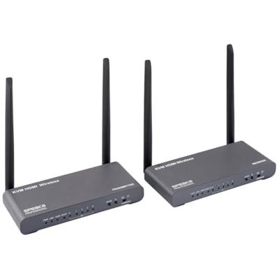 SpeaKa Professional SP-HDE-620 Draadloze HDMI-set 100 m 5 GHz 3840 x 2160 Pixel KVM-functie (Keyboard, Video, Mouse), Met loop-functie SpeaKa Professional SP-HDE-620 Draadloze HDMI-set 100 m 5 GHz 3840 x 2160 Pixel KVM-functie (Keyboard, Video, Mouse), Met loop-functie