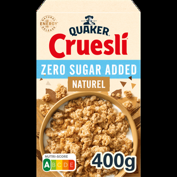 Quaker Cruesli Zero Sugar Added Naturel 400 g bij Jumbo Quaker Cruesli Zero Sugar Added Naturel 400 g bij Jumbo