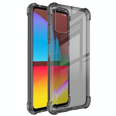 Voor HTC Desire 21 Pro 5G IMAK All Coverage Shockproof Airbag TPU Case (Transparent Black)