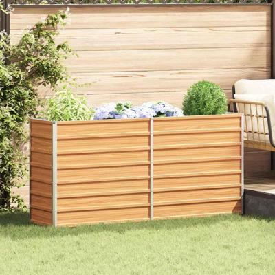 Verhoogde plantenbak Licht Bruin 160 x 40 x 77 cm Verhoogde plantenbak Licht Bruin 160 x 40 x 77 cm