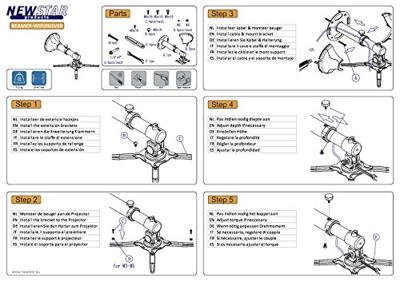Neomounts BEAMER-W050SILVER Beamer-wandbeugel Kantelbaar, Draaibaar Afstand tot de muur (max.): 47 cm Zilver Neomounts BEAMER-W050SILVER Beamer-wandbeugel Kantelbaar, Draaibaar Afstand tot de muur (max.): 47 cm Zilver