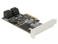 DeLOCK 5-poorts SATA PCIe x4-kaart adapter - thumbnail