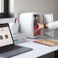 Mini koelkast wit - camping koelkast - 220V- 12V - thumbnail