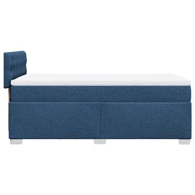 Boxspring met matras stof blauw 100x200 cm - thumbnail