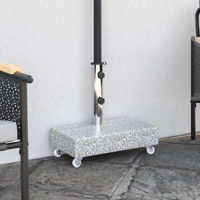 VidaXL Parasolvoet 45x25x8 cm graniet lichtgrijs