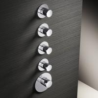 Hotbath Mate Afbouwdeel High Flow 4 Stopkranen Rond Chroom - thumbnail