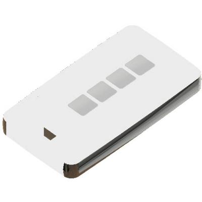 TEKO 13124.47 Afstandsbedieningsbehuizing 71.5 x 39.3 x 11.5 ABS, Zink Wit, Chroom 1 stuk(s)