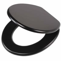 Toiletzitting Tiger Leatherlook Hout Zwart - thumbnail