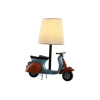 Bureaulamp Home ESPRIT Blauw Oranje Linnen Metaal 31 x 15 x 34 cm - thumbnail