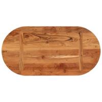 Tafelblad ovaal 80x40x2,5 cm massief acaciahout - thumbnail