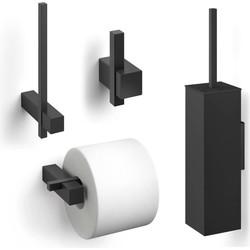 ZACK Carvo 4-in-1 set toiletaccessoires vierkant zwart