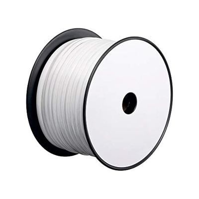 Wentronic 4-aderig platte telefoonkabel 100 m spoel wit/wit