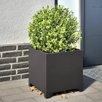 VidaXL Plantenbak 40x40x40 cm staal zwart - thumbnail