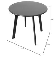 Bijzettafel Buiten Metaal Ø50cm Donker Grijs - thumbnail