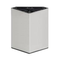 Meubelpoot rvs look vierkant 5 bij 5 cm en hoogte 8 cm van kunststof - thumbnail