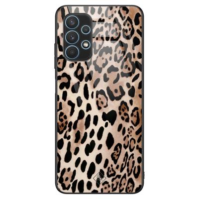 Samsung Galaxy A32 5G glazen hardcase - Golden wildcat