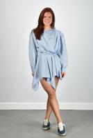 IRO jurk Utenia 26SWM33UTENIA blue left bank stripe - thumbnail