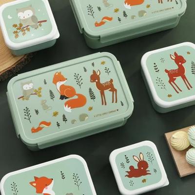 Lunchbox voor kinderen AMIS DE LA FORÊT A Little Lovely Company mintgroen