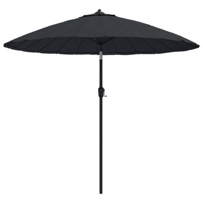 Parasol met aluminium paal 270 cm zwart Parasol met aluminium paal 270 cm zwart