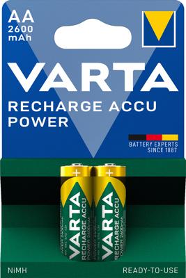 Varta RECH.AC.Power AA2600mAh BLI2 Oplaadbare AA batterij (penlite) NiMH 2600 mAh 1.2 V 2 stuk(s)
