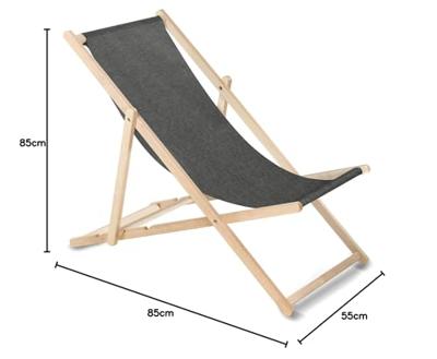 Klassieke beuken ligstoel GroenBlauw GB183M Melange zwart