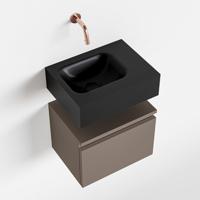 MONDIAZ ANDOR 40cm toiletmeubel smoke. LEX 40cm wastafel urban links geen kraangat - thumbnail