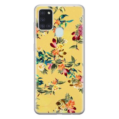 Samsung Galaxy A21s siliconen hoesje - Floral days