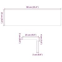 Traptreden 2 st 90x25x2 cm massief eikenhout lichtbruin - thumbnail