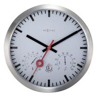 NeXtime NE-4307ST Buitenweerstationklok 35CM Aluminium-Wit Clematis - thumbnail