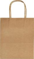Tas met handvat Folia kraftpapier 125gr 18x21x8cm 20 stuks naturel - thumbnail
