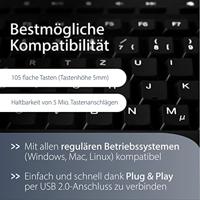 MediaRange MROS109 toetsenbord USB QWERTZ Duits Zwart - thumbnail